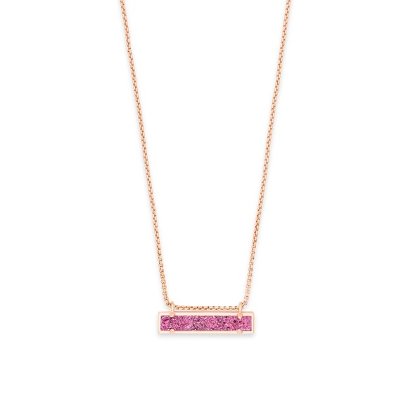Kendra Scott Jewelry - Kendra Scott Leanor Rose Gold Necklace Fuchsia NWT